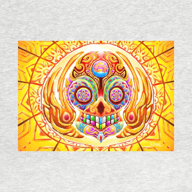 Golden Day of the Dead Skull by Glen Bosiwang Pop Culture Bonanza!